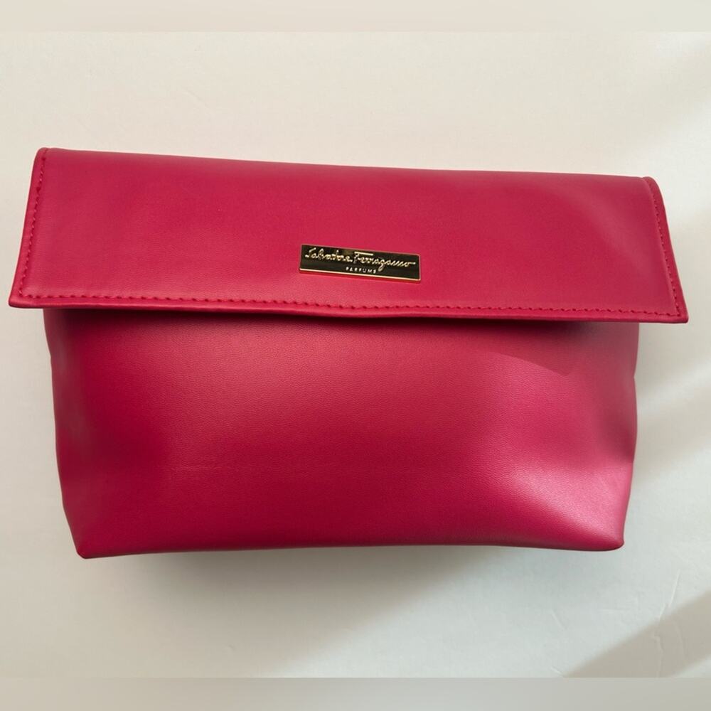 Salvatore Ferragamo Turkish Airlines Business Class Toiletry Amenity Bag Pink